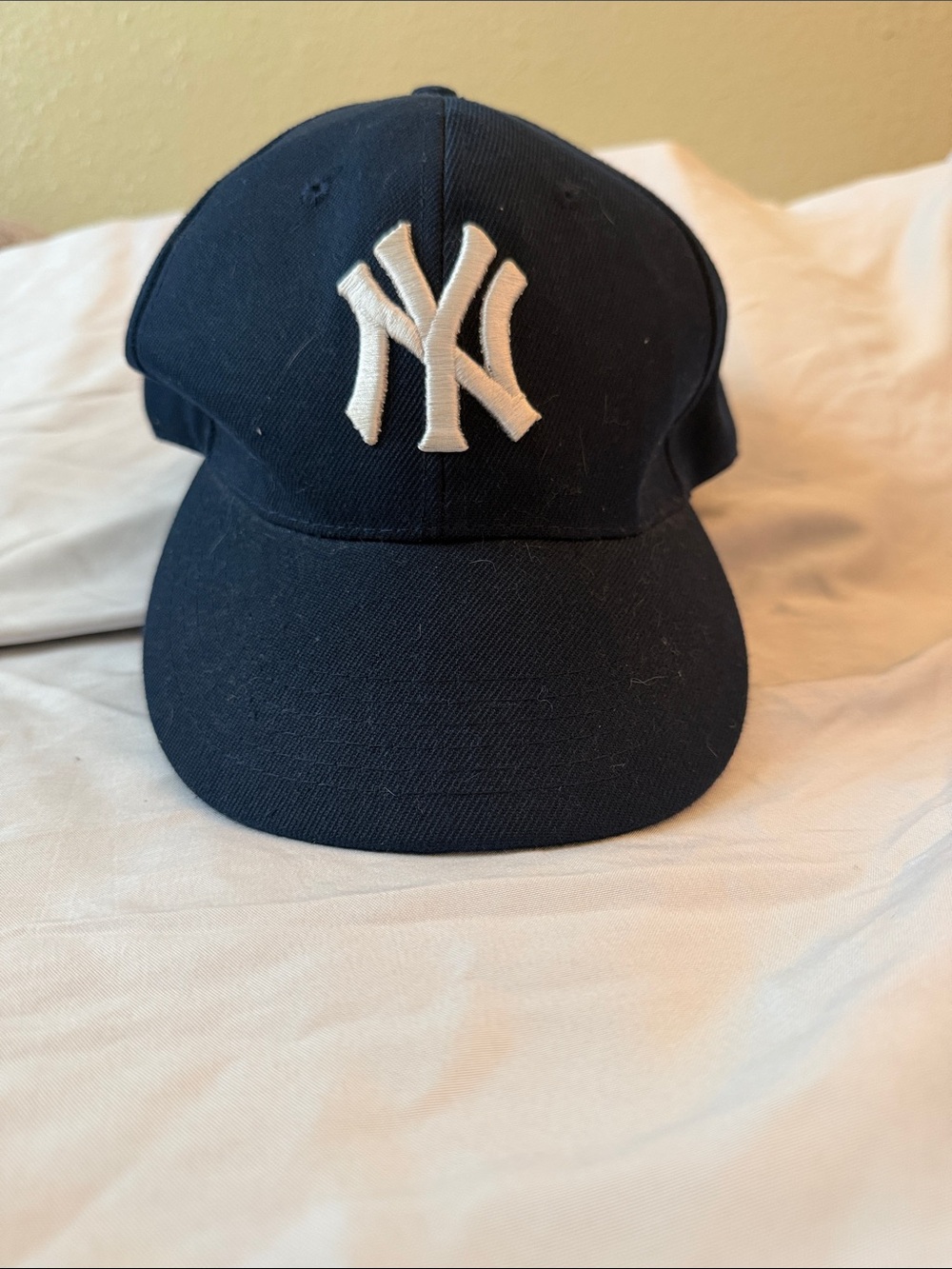 Vintage 90s New Era New York Yankees Fitted Hat 7 3/8 Navy Blue Original Fit